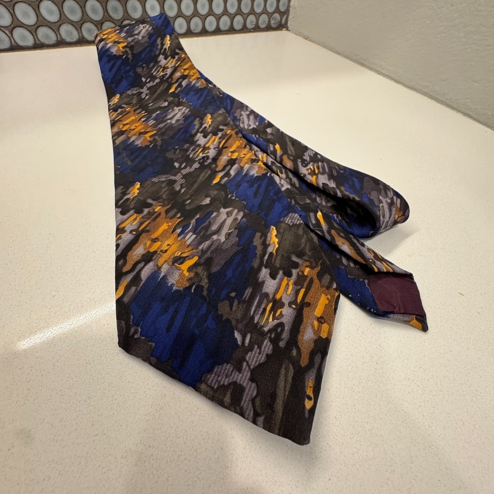 Vintage Scotch Soda Tie Geometric Cocktail Collection Necktie 100% Silk Adult